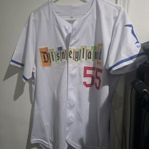 Disneyland White Jersey with Blue and Red Accents